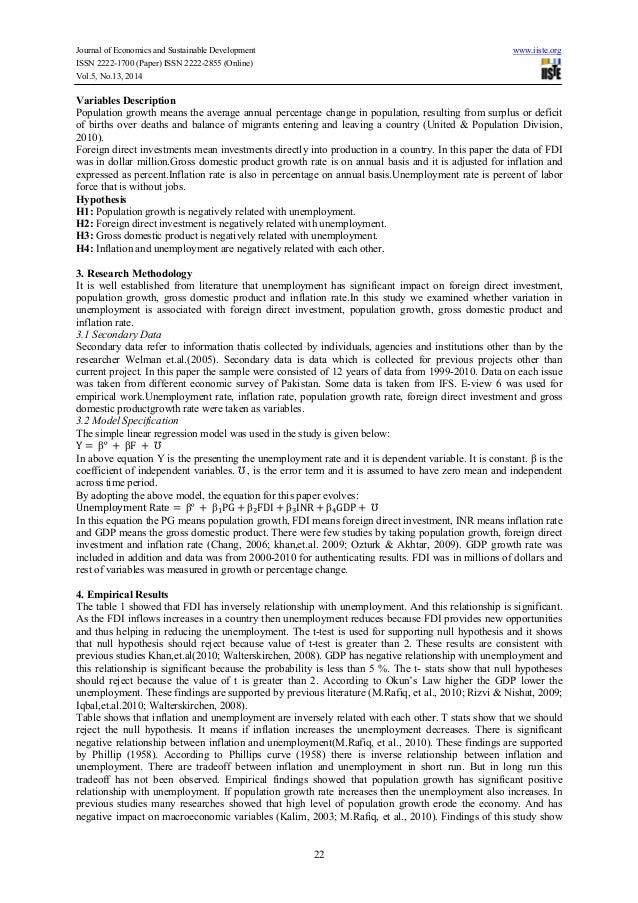 Student essay on unemployment