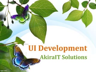 UI Development
AkiraIT Solutions
 