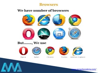 Browsers
www.acewebacademy.com/
 