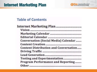 Internet Marketing Plan
 
