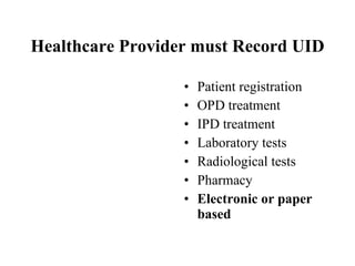 Uid Doctor Uid In Healthcare | PPT