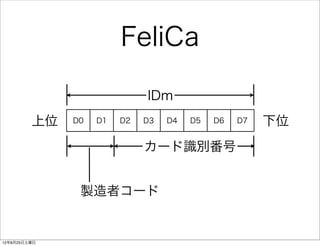 FeliCa

                             IDm
         上位   D0   D1   D2   D3   D4   D5   D6   D7   下位
                        ...