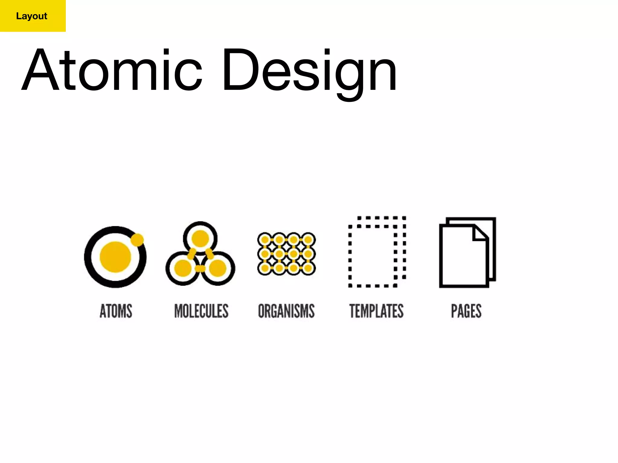 Layout
Atomic Design
 