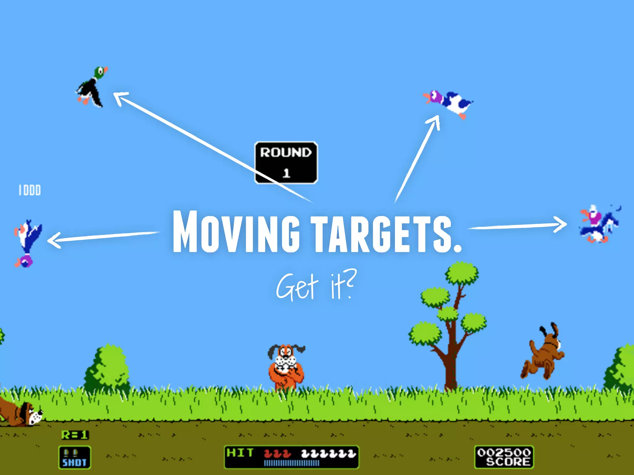 Movingtargets.
Get it?
 