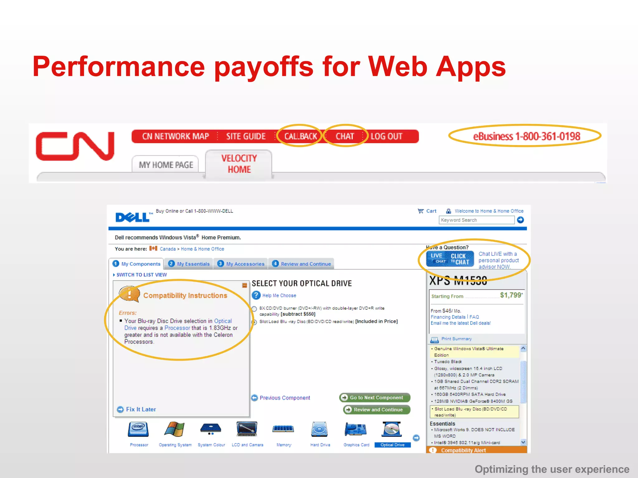 Performance payoffs for Web Apps Optimizing the user experience 