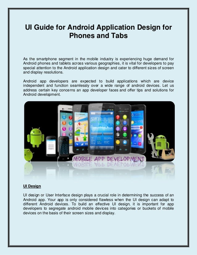 design android applications