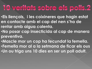 5.El seu contagi.La forma més corrent és el contacte directe.