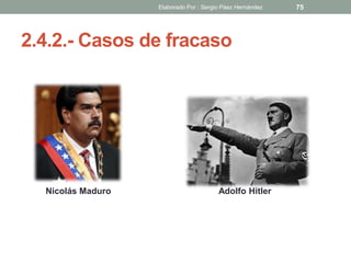 2.4.2.- Casos de fracaso
75
Adolfo HitlerNicolás Maduro
Elaborado Por : Sergio Páez Hernández
 