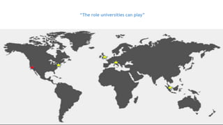 “The role universities can play”
 