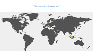 “The role universities can play”
 