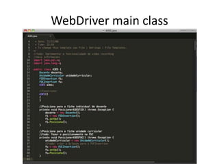 WebDriver main class

 
