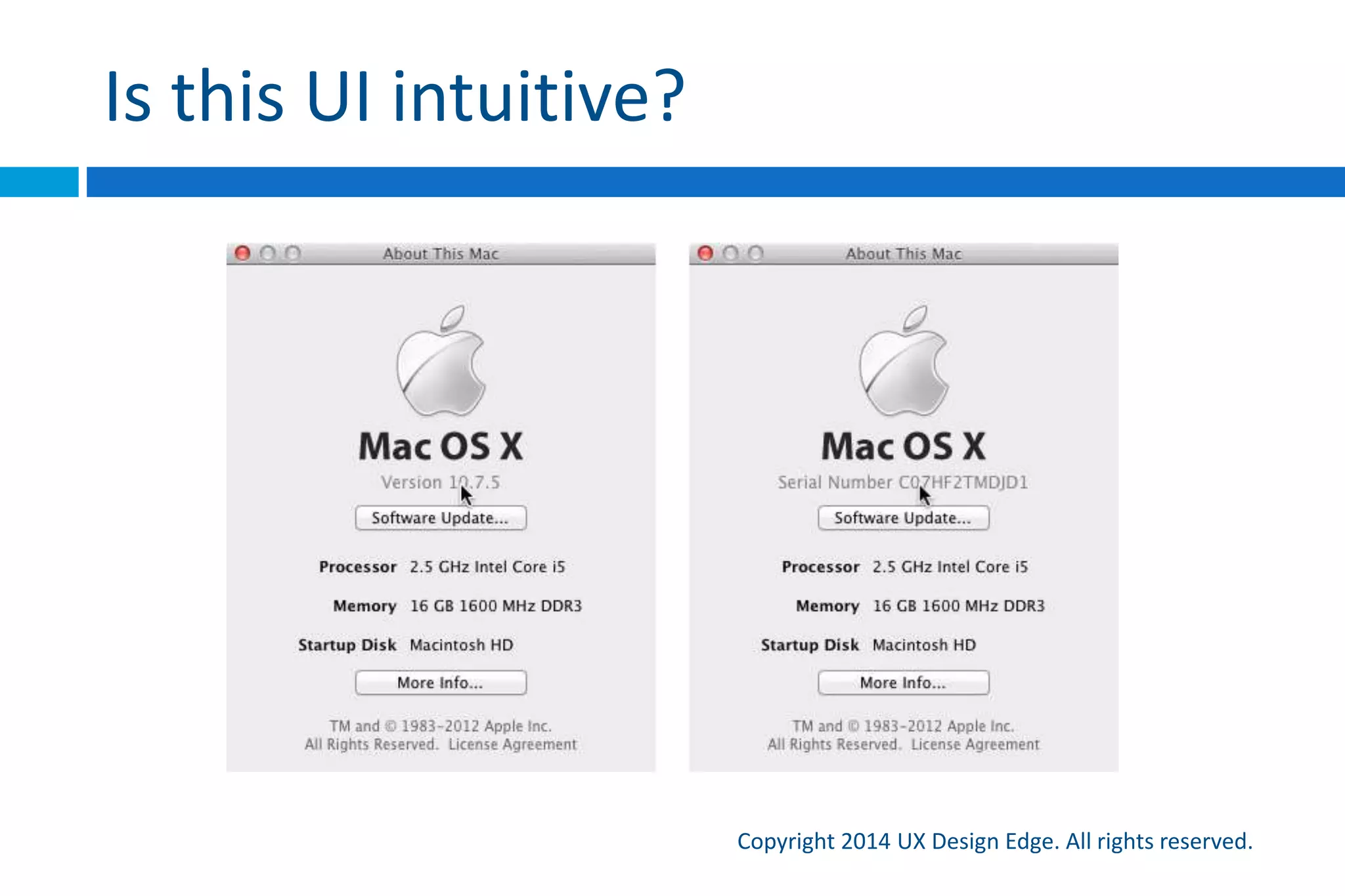A clear sign your UI isn’t intuitive
Copyright 2015 UX Design Edge. All rights reserved.
An intuitive UI shouldn’t need a manual or training
 