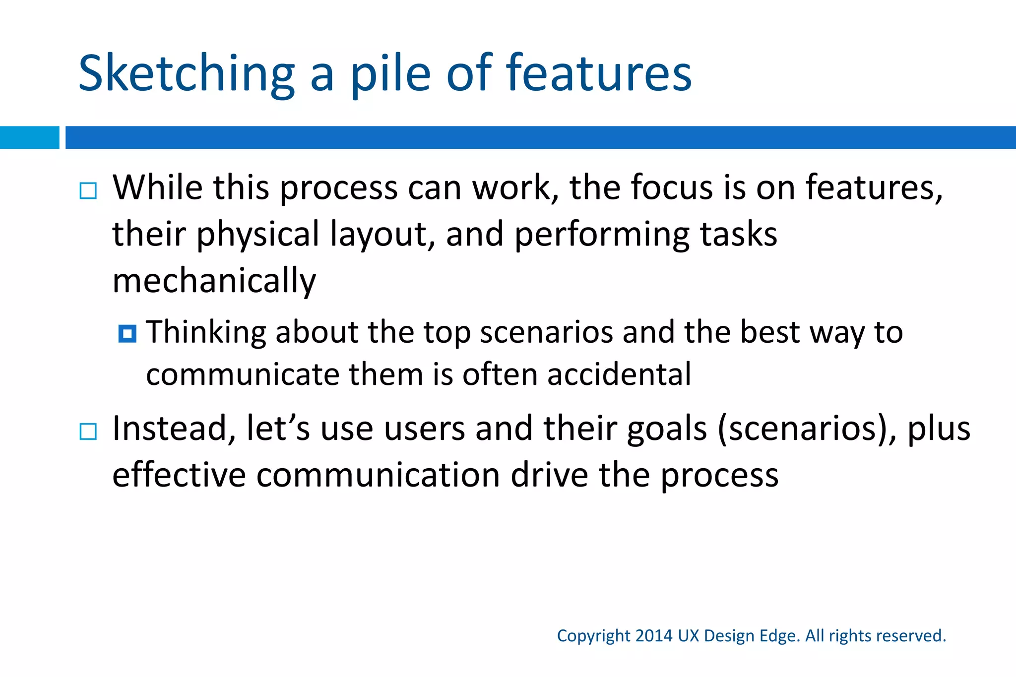 This really works: a mobile example
Copyright 2015 UX Design Edge. All rights reserved.
 