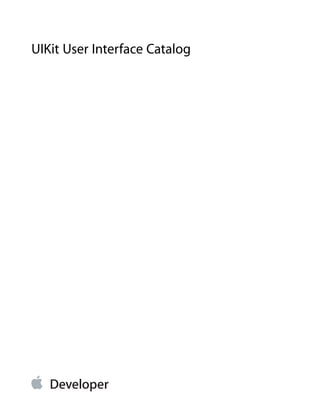 UIKit User Interface Catalog
 