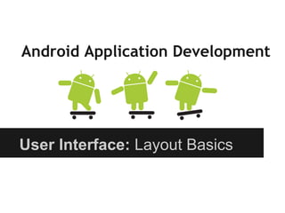 Android Application Development




User Interface: Layout Basics
 