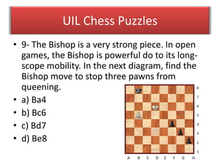 Uil chess puzzles (Practice Test)
