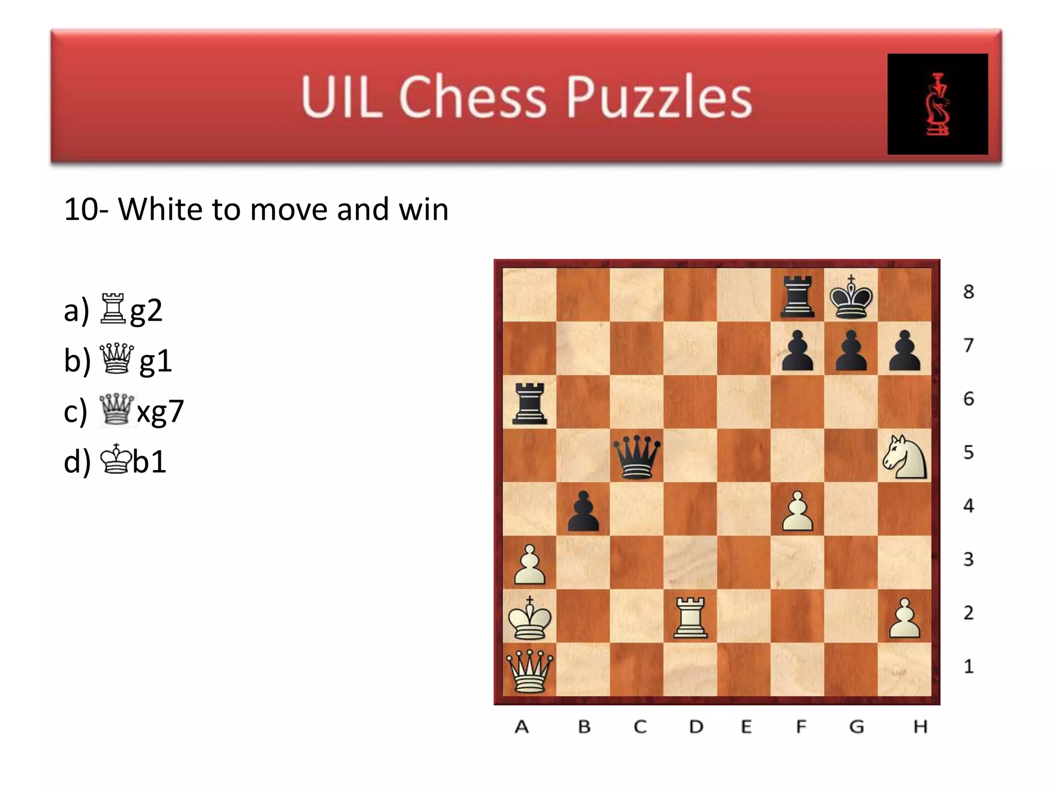 Uil chess puzzles (Practice Test) | PPTX