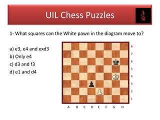 PDF) UIL Chess Puzzle Solving—Sample Questions