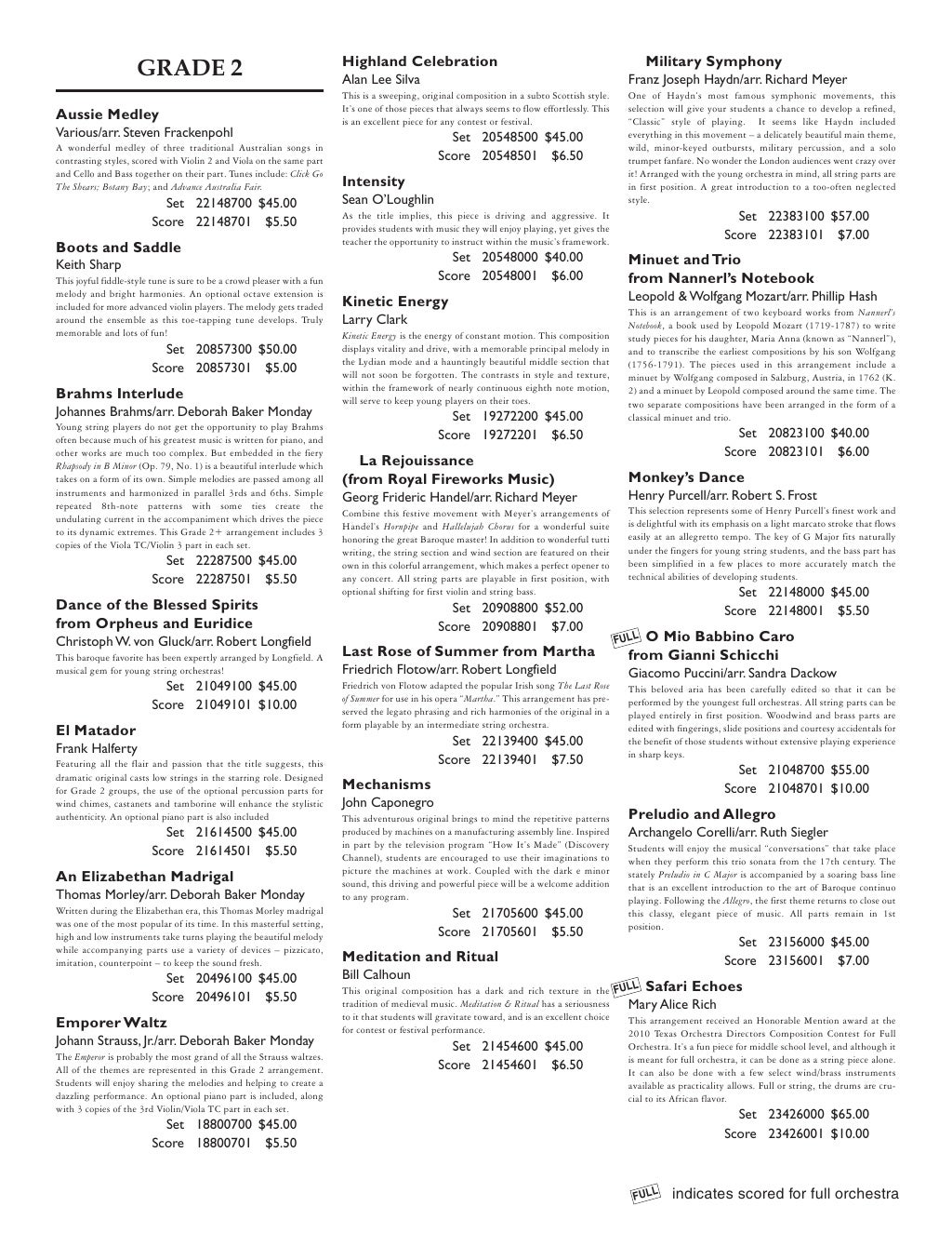 2011 Texas UIL PML Orchestra Additions 20112012