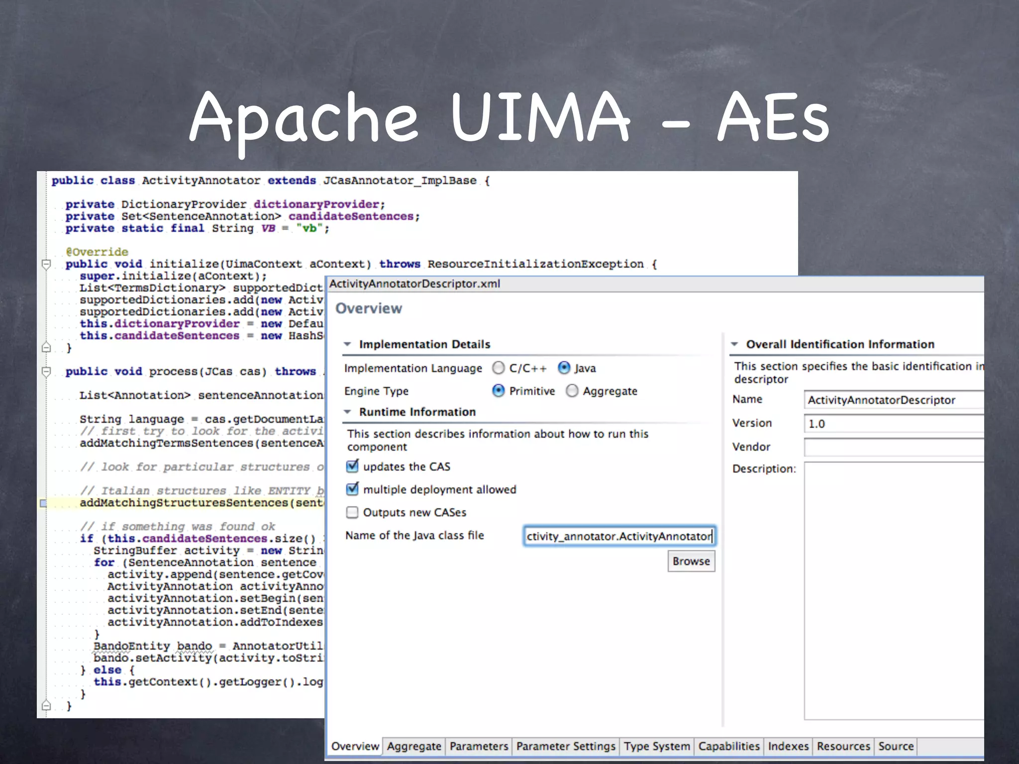 Apache UIMA - AEs
 