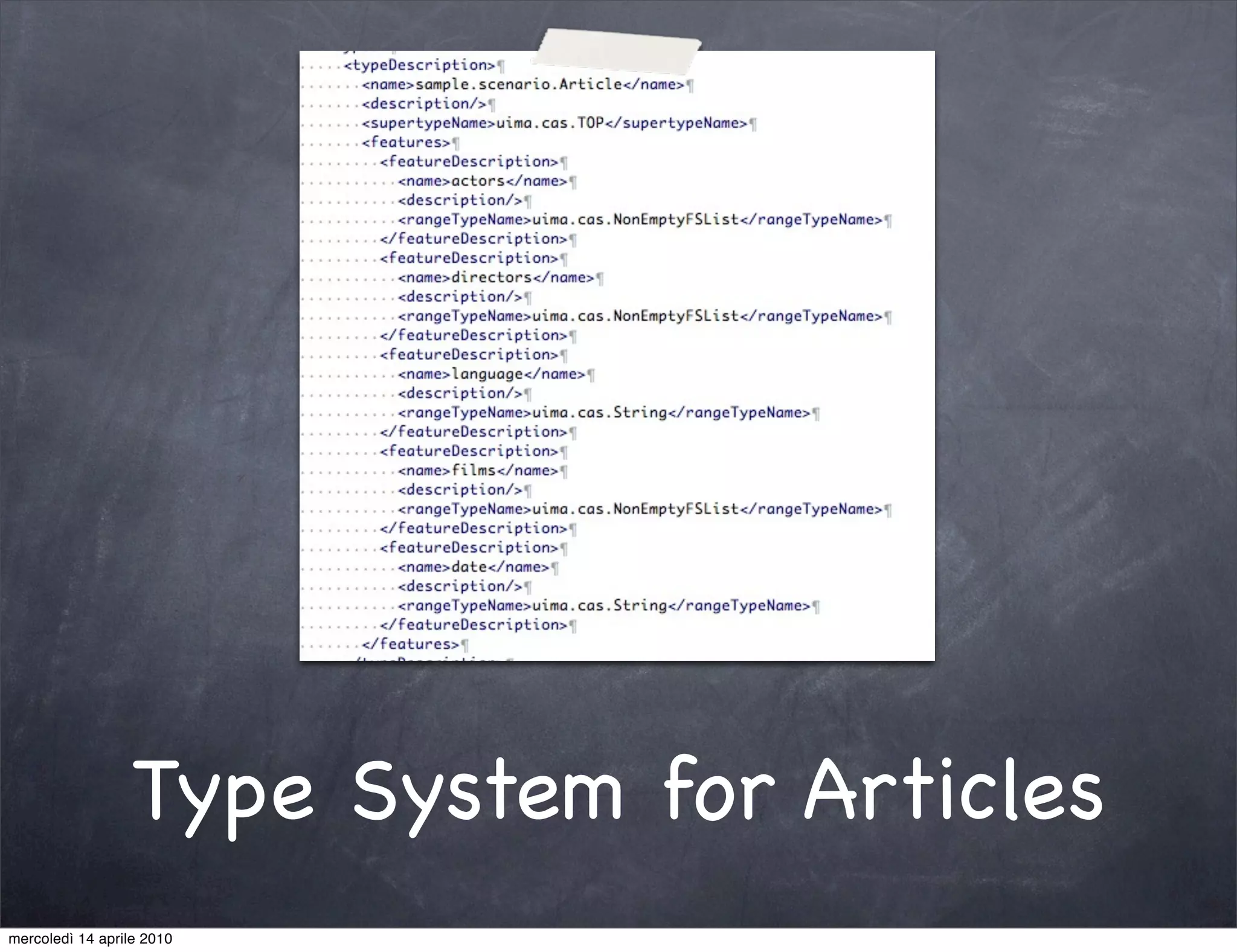 Type System for Articles
mercoledì 14 aprile 2010
 
