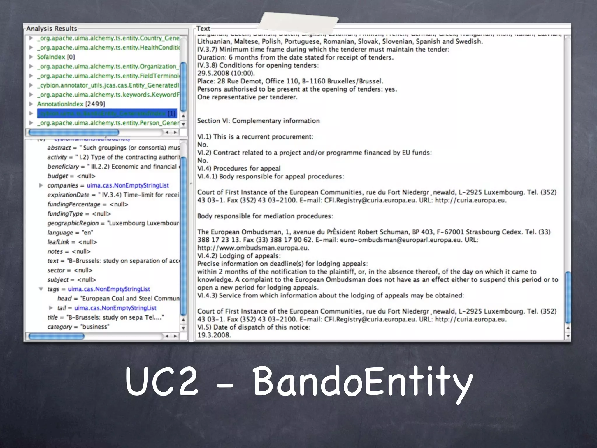 UC2 - BandoEntity
 