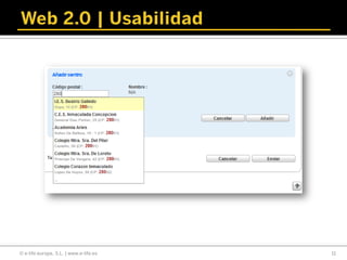 Web 2.0 · UIMP · e-life