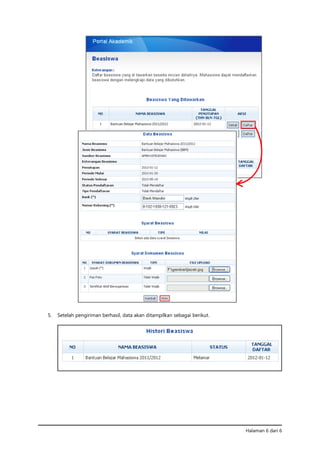 Halaman 6 dari 6
5. Setelah pengiriman berhasil, data akan ditampilkan sebagai berikut.
 