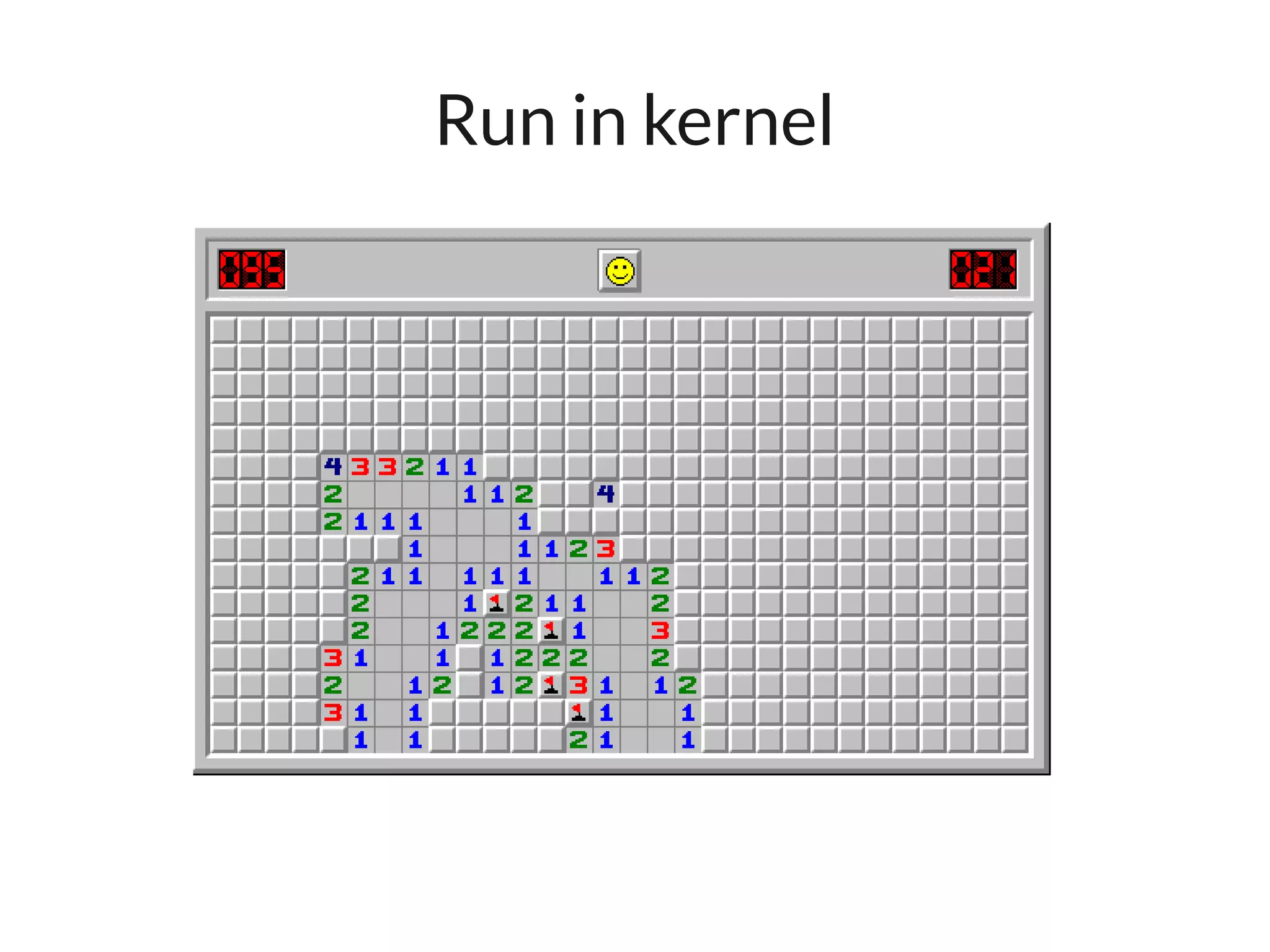 Run in kernel
 