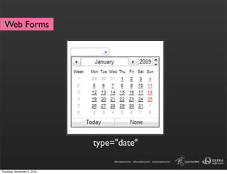 Text
type="date"
Web Forms
Thursday, November 4, 2010
 