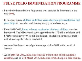 Universal immunization program
