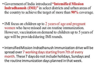 Universal immunization program