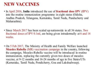 Universal immunization program
