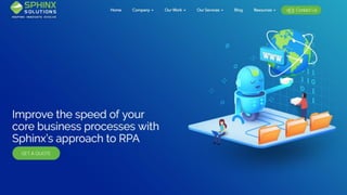 Ui path   enterprise RPA tool - sphinx solutions