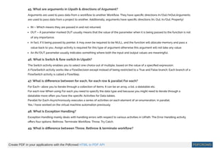 Ui Path Automation Basic Interview Questions uipath-interview-questions.pdf it was productive | PDF