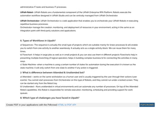 Ui Path Automation Basic Interview Questions uipath-interview-questions.pdf it was productive | PDF