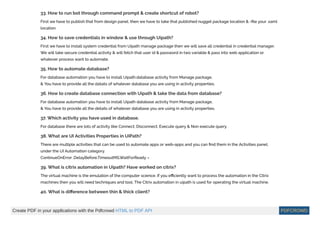 Ui Path Automation Basic Interview Questions uipath-interview-questions.pdf it was productive | PDF