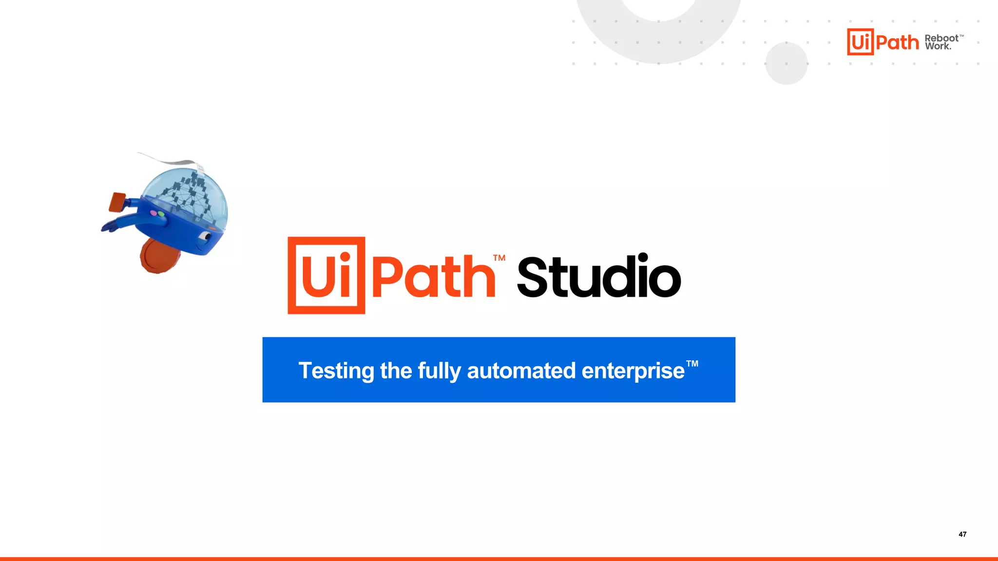 47
Testing the fully automated enterprise™
 