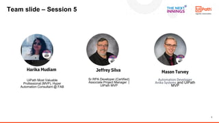 2
Harika Mudiam
UiPath Most Valuable
Professional (MVP), Hyper
Automation Consultant @ FAB
Mason Turvey
RPA Operational Ex...