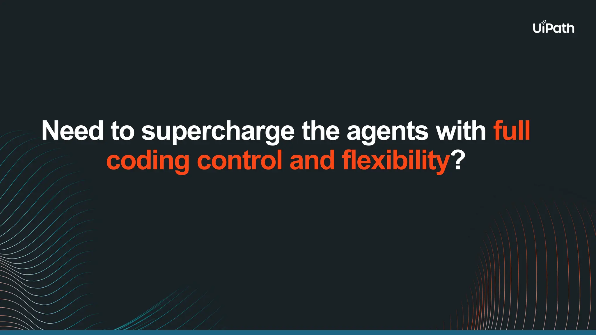 Need to supercharge the agents with full coding control and flexibility? 