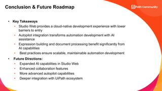 UiPath NY AI Series: Session 4: UiPath AutoPilot for Developers using ...