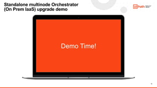 12
Demo Time!
Standalone multinode Orchestrator
(On Prem IaaS) upgrade demo
 