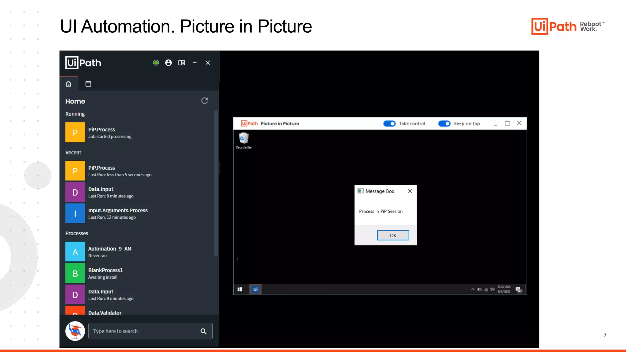7
UI Automation. Picture in Picture
 