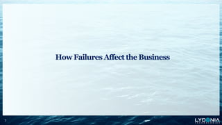 7
7
How Failures Affect the Business
 