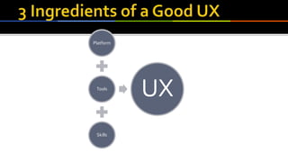Platform
Tools
Skills
UX
 