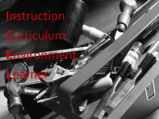 I nstruction C urriculum E nvironment L earner 