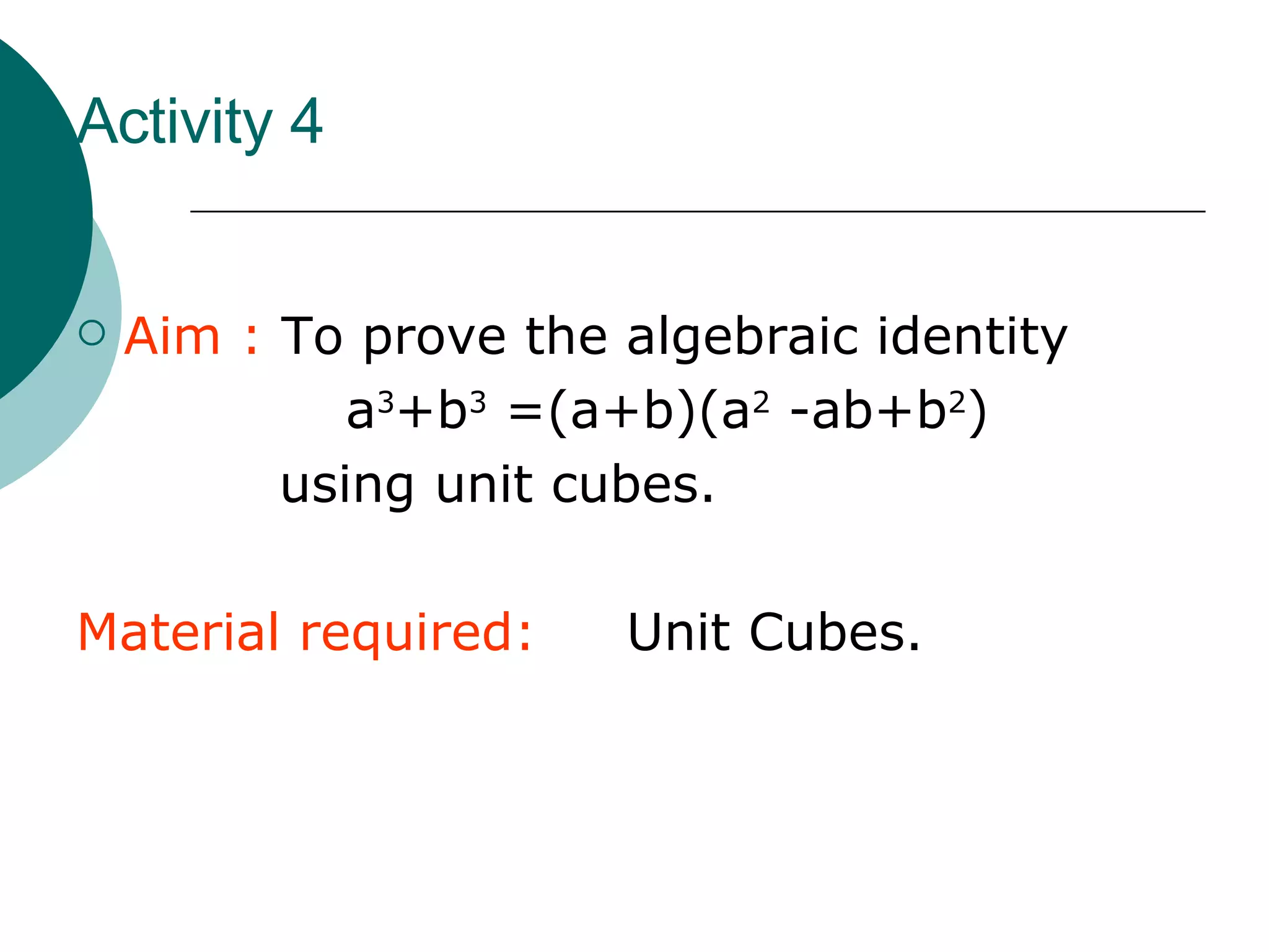 Uising unit cubes 2 | PPT