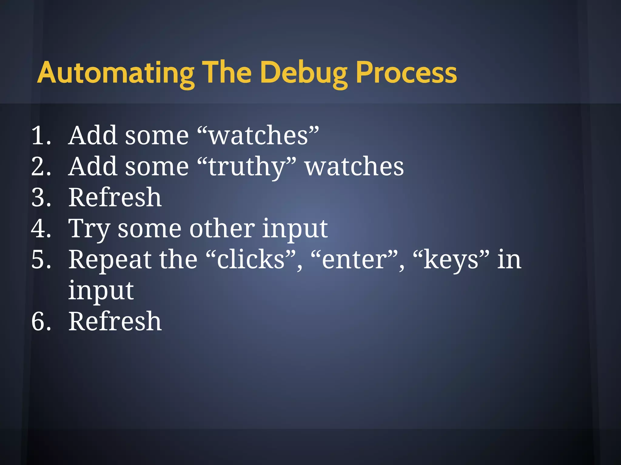 Open Debugger
 