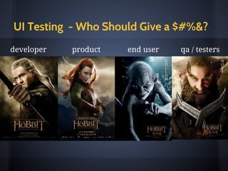 What is UI Testing
perspective
 