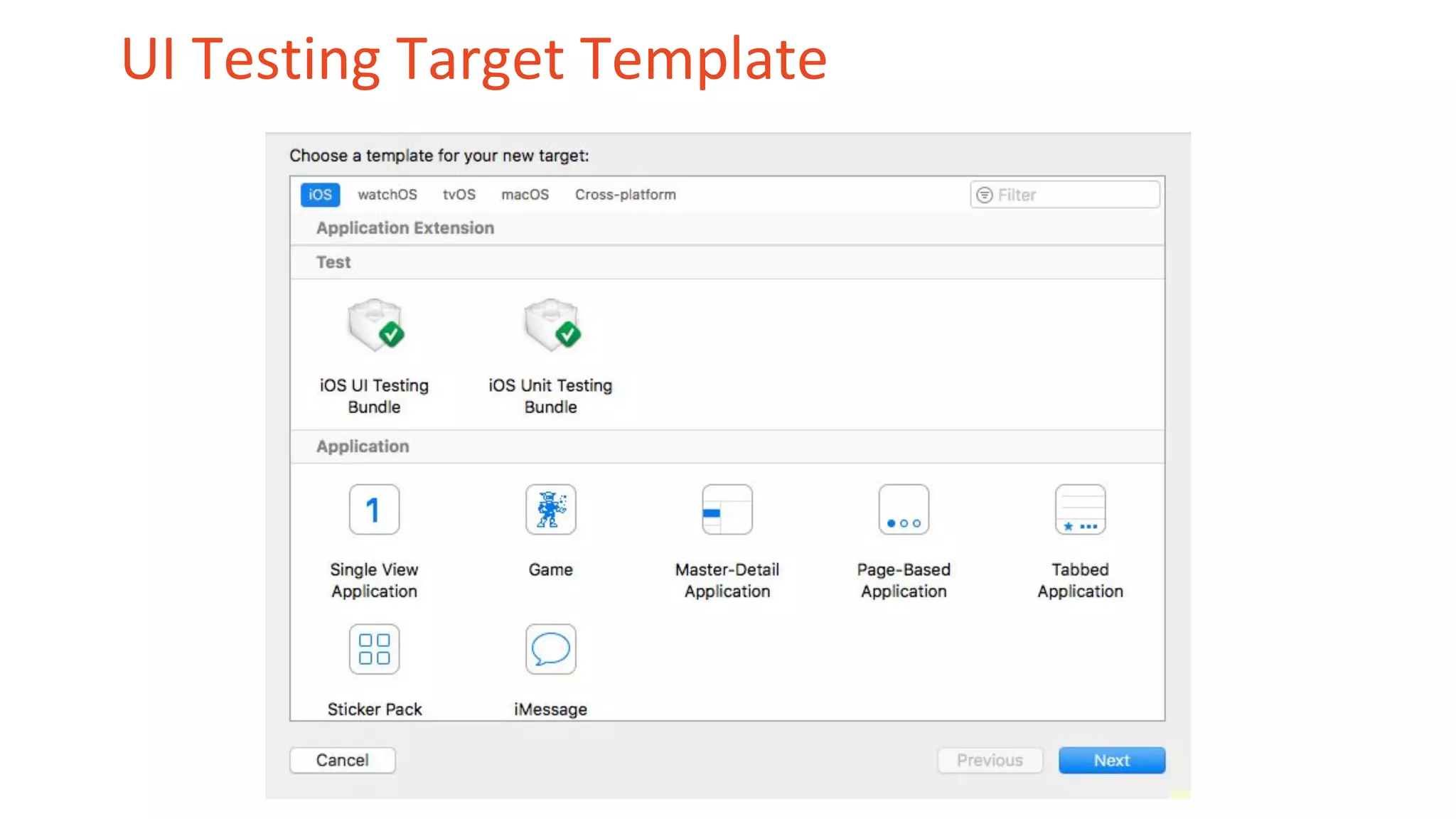 UI Testing Target Template
 